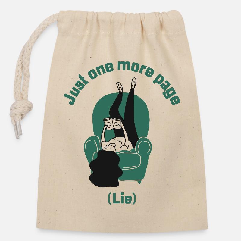 Juste un de plus (mensonge) - Sac cadeau en coton avec cordon (14 x 20 cm) - nature