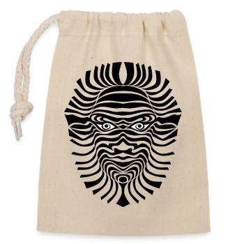 psy-chic psychedlic sixties good voodoo mask - Verschließbarer Geschenkbeutel aus Baumwolle (14x20cm) - Natur - Vorne