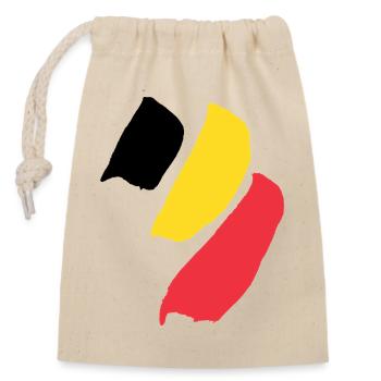 Belgique - Drapeau belge - Sac cadeau en coton avec cordon (14 x 20 cm) - nature - Devant