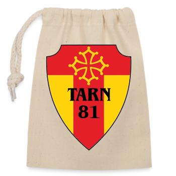 Blason Tarn 81  - Sac cadeau en coton avec cordon (14 x 20 cm) - nature - Devant