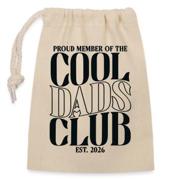Club des papas cool - cadeau papa pour la fête des pères - Sac cadeau en coton avec cordon (14 x 20 cm) - nature - Devant