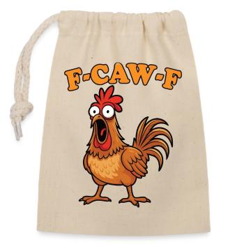 Fcawf Chicken Pun - Closable cotton gift bag (14x20cm) - nature - Front