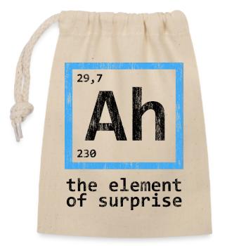 Chemise Élément De Surprise - Sac cadeau en coton avec cordon (14 x 20 cm) - nature - Devant