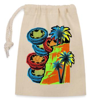 Côte du Portugal - Sac cadeau en coton avec cordon (14 x 20 cm) - nature - Devant