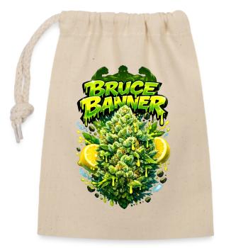 Gravure graffiti BB Strain - Sac cadeau en coton avec cordon (14 x 20 cm) - nature - Devant