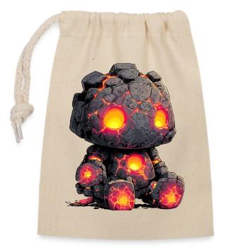 Enfant Héros de Pierre Golem de Lave - Sac cadeau en coton avec cordon (14 x 20 cm) - nature - Devant
