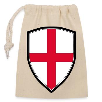 ENGLAND FLAG SHIELD - Verschließbarer Geschenkbeutel aus Baumwolle (14x20cm) - Natur - Vorne