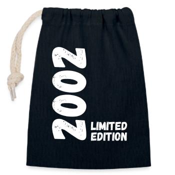 2002 Limited edition Birthday - Closable cotton gift bag (14x20cm) - navy - Front