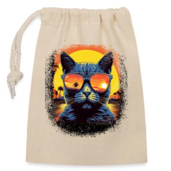 Avocats Déclaration Big Cat Animal Love - Sac cadeau en coton avec cordon (14 x 20 cm) - nature - Devant