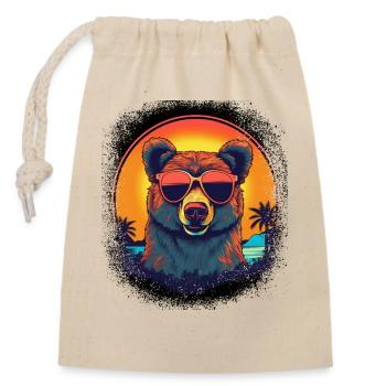 Drôle Citation Idée cadeau Idée cadeau Blagues Heureux Plaisir - Sac cadeau en coton avec cordon (14 x 20 cm) - nature - Devant