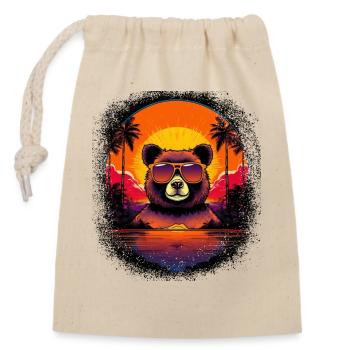 birthday present panda bear quote funny sayings - Verschließbarer Geschenkbeutel aus Baumwolle (14x20cm) - Natur - Vorne