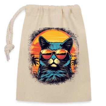 House Cat Black Cat Hoodies and Sweatshirts - Closable cotton gift bag (14x20cm) - nature - Front