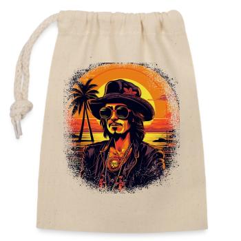 Filme de construction Ride - Sac cadeau en coton avec cordon (14 x 20 cm) - nature - Devant