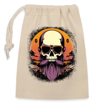 bear no shave funny beard respect the beard - Closable cotton gift bag (14x20cm) - nature - Front