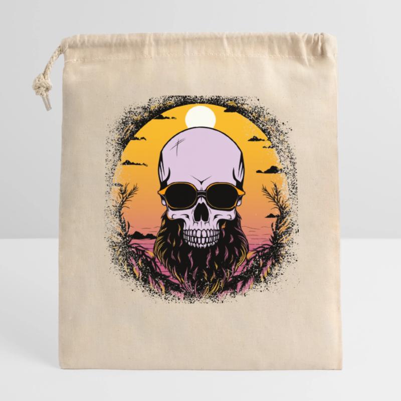 Devis Present Bday Beard Accessory Store Sac cadeau en coton avec cordon (14 x 20 cm)