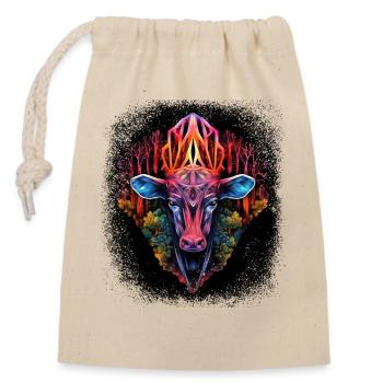 statement alcoholic meat christmas brisket beer - Verschließbarer Geschenkbeutel aus Baumwolle (14x20cm) - Natur - Vorne