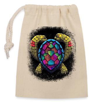 heart activist tshirts equality bear lgbt - Verschließbarer Geschenkbeutel aus Baumwolle (14x20cm) - Natur - Vorne