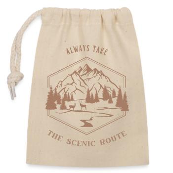 Always Take The Scenic Route - Nature Lovers - Closable cotton gift bag (14x20cm) - nature - Front