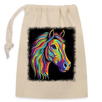 Bday Peace Movement Citation Counterculture Fun - Sac cadeau en coton avec cordon (14 x 20 cm) - nature - Devant