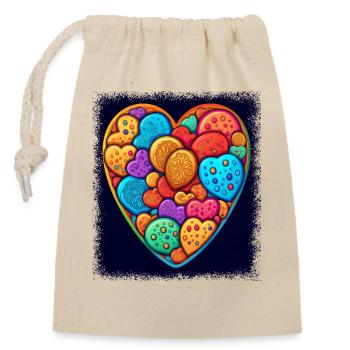 Statement Quote Cool Hippie Gift Idea - Closable cotton gift bag (14x20cm) - nature - Front