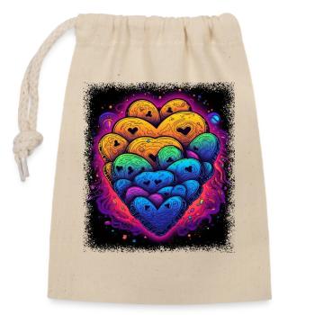 peace for paris funny sayings awesome humor - Closable cotton gift bag (14x20cm) - nature - Front