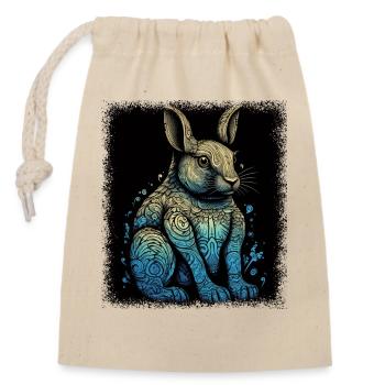 animal print squirrel babysitter animal welfare - Closable cotton gift bag (14x20cm) - nature - Front