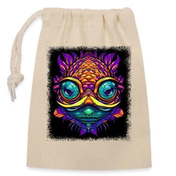 Humor Axie Fishing Tournaments Bass Fishing Funny - Closable cotton gift bag (14x20cm) - nature - Front