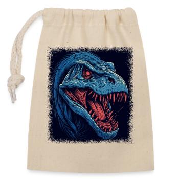 statement humor funny quote bunny happy t rex - Verschließbarer Geschenkbeutel aus Baumwolle (14x20cm) - Natur - Vorne