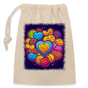 baking gift joke funny chef design tshirts happy - Verschließbarer Geschenkbeutel aus Baumwolle (14x20cm) - Natur - Vorne