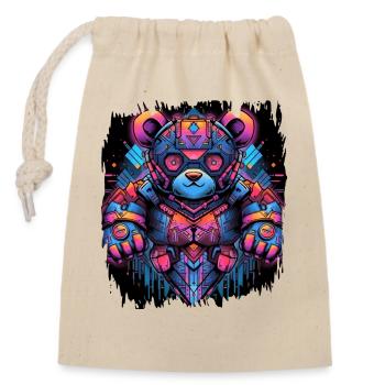 Growler anniversaire Koala Grumbler drôle Panda géant - Sac cadeau en coton avec cordon (14 x 20 cm) - nature - Devant