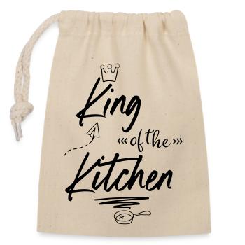 Cooking apron for chefs - Closable cotton gift bag (14x20cm) - nature - Front
