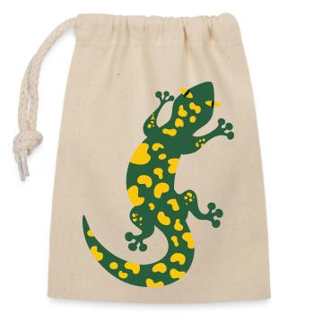 Salamander - Verschließbarer Geschenkbeutel aus Baumwolle (14x20cm) - Natur - Vorne