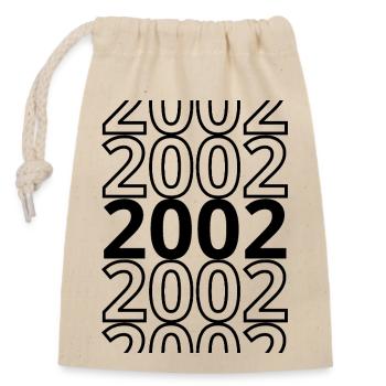 2000 2000 2000 - Closable cotton gift bag (14x20cm) - nature - Front