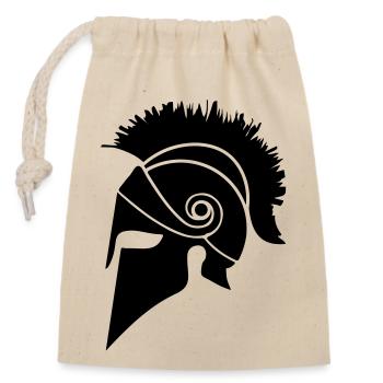 sparta warrior - Verschließbarer Geschenkbeutel aus Baumwolle (14x20cm) - Natur - Vorne