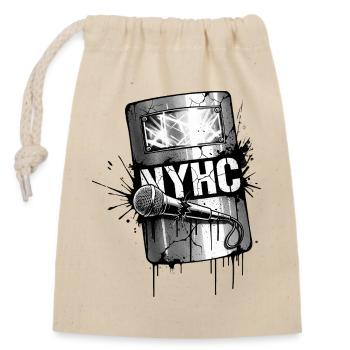 NYHC Graffiti Kunst Design - Verschließbarer Geschenkbeutel aus Baumwolle (14x20cm) - Natur - Vorne