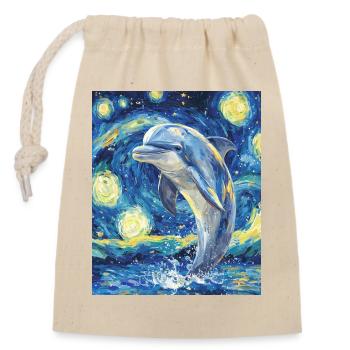 Delfin Style Van Gogh Étoilé - Sac cadeau en coton avec cordon (14 x 20 cm) - nature - Devant