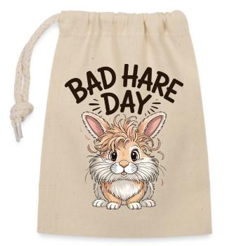 Animal Humour Lapin Tête Lion - Sac cadeau en coton avec cordon (14 x 20 cm) - nature - Devant