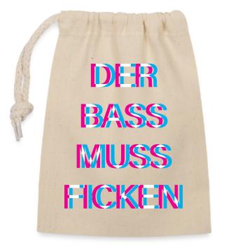 Hardtekk Tekk - Closable cotton gift bag (14x20cm) - nature - Front