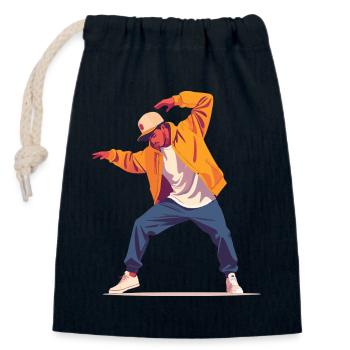 Breakdance Pose Tänzer Person Style Tanzen Motiv - Verschließbarer Geschenkbeutel aus Baumwolle (14x20cm) - Navy - Vorne