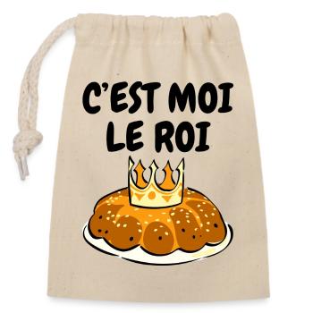 Humour Epiphany Cake It's Me The King - Closable cotton gift bag (14x20cm) - nature - Front