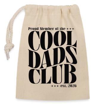 Cool Dads Club - Dad-to-be 2026 Gift - Closable cotton gift bag (14x20cm) - nature - Front