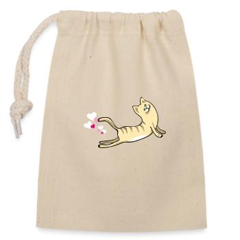 yoga exhale katze cat poop namaste humor funny LOL - Verschließbarer Geschenkbeutel aus Baumwolle (14x20cm) - Natur - Vorne