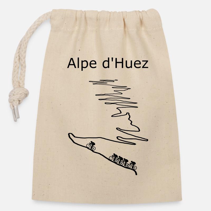 Oeil du Monte Huez avec panache de neige - Sac cadeau en coton avec cordon (14 x 20 cm) - nature