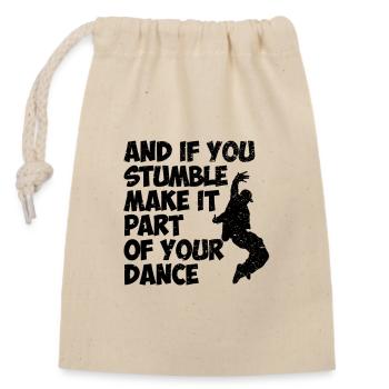 Dance dancing dancer dancing shirt gift shirt dancing - Closable cotton gift bag (14x20cm) - nature - Front