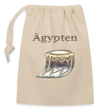 Egypt 75 - Closable cotton gift bag (14x20cm) - nature - Front