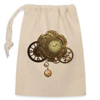 Merveilleux design steampunk - Sac cadeau en coton avec cordon (14 x 20 cm) - nature - Devant
