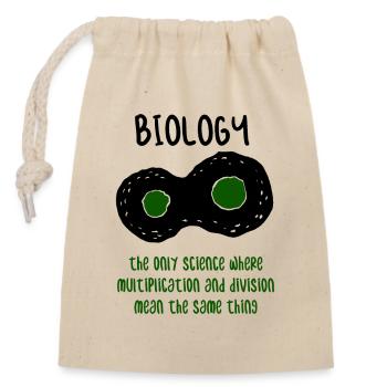 Biologie Lehrer Wissenschaft Geschenk - Verschließbarer Geschenkbeutel aus Baumwolle (14x20cm) - Natur - Vorne