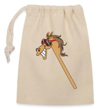 Hobby Horse Hobby Horsing drôle - Sac cadeau en coton avec cordon (14 x 20 cm) - nature - Devant