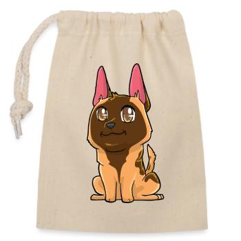 Malinois - Verschließbarer Geschenkbeutel aus Baumwolle (14x20cm) - Natur - Vorne