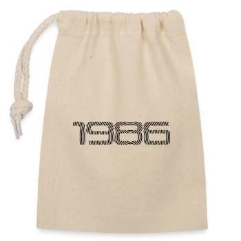 Né en 1986 - Sac cadeau en coton avec cordon (14 x 20 cm) - nature - Devant